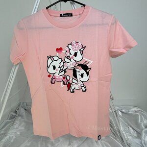 Tokidoki Pink Cherry Blossom Sakura Hanako Rosa Latte Super Soft Tshirt Small